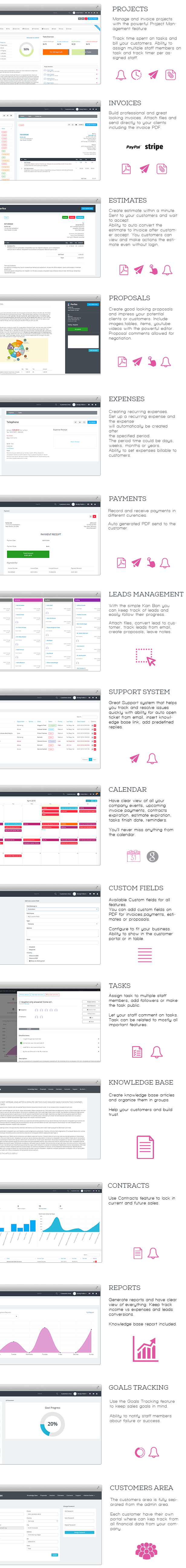 perfex seel and by web app - achat des applications crm customer relationship management gestion relation client application